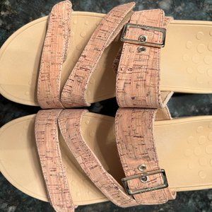 Vionic Pacific Rio Gold Cork Sandals Size US 9/EU 41